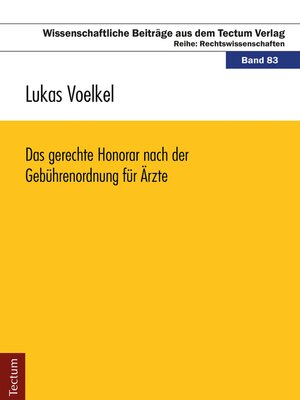 cover image of Das gerechte Honorar nach der Gebührenordnung für Ärzte